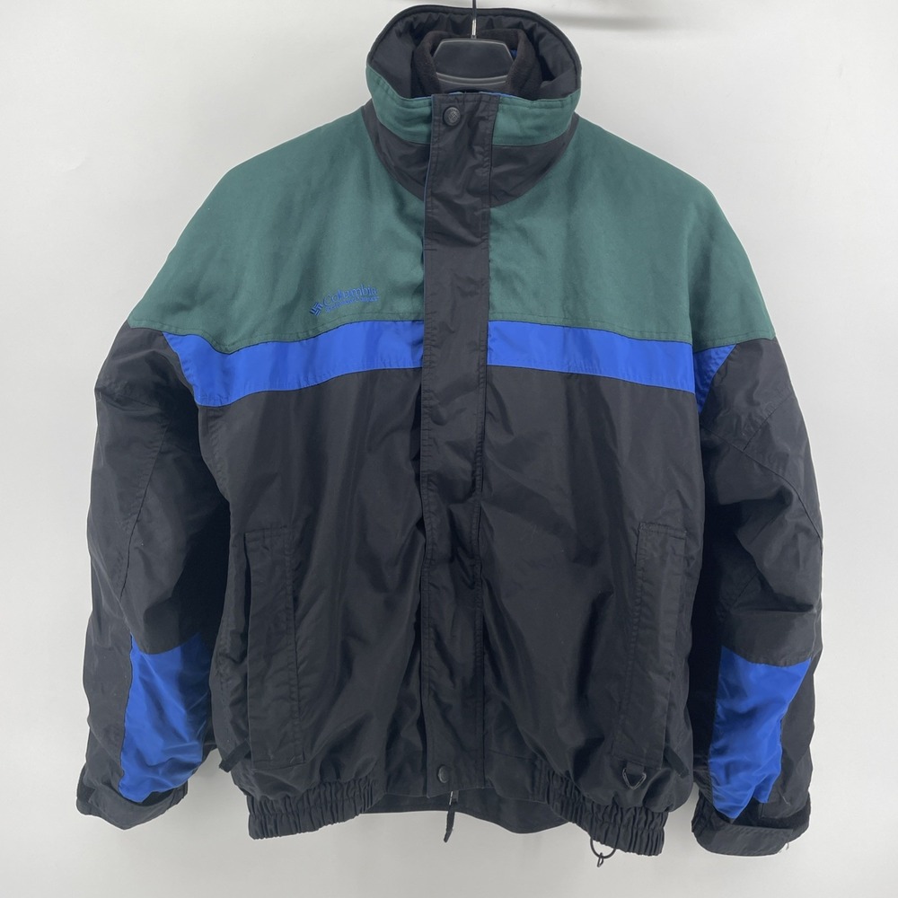 Columbia Bugaboo 3-1 Jacket Men's Large Green Black Blue ‎ Ski Winter Snowboard